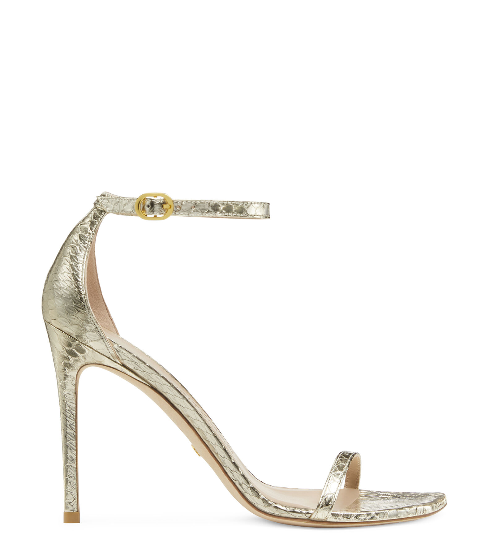 Stuart Weitzman Nudistcurve 100 Sandal - Donna Sandali Platino 37.5