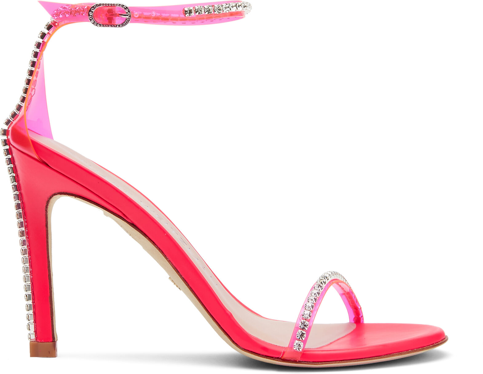 Stuart Weitzman Nudistglam 100 Sandal - Donna  Rosa Fluo 39.5