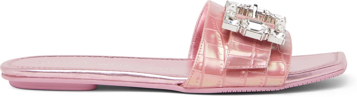 Stuart Weitzman Saint Tropez Flat Slide - Donna  Cotone Candy Ghiaccio 36.5