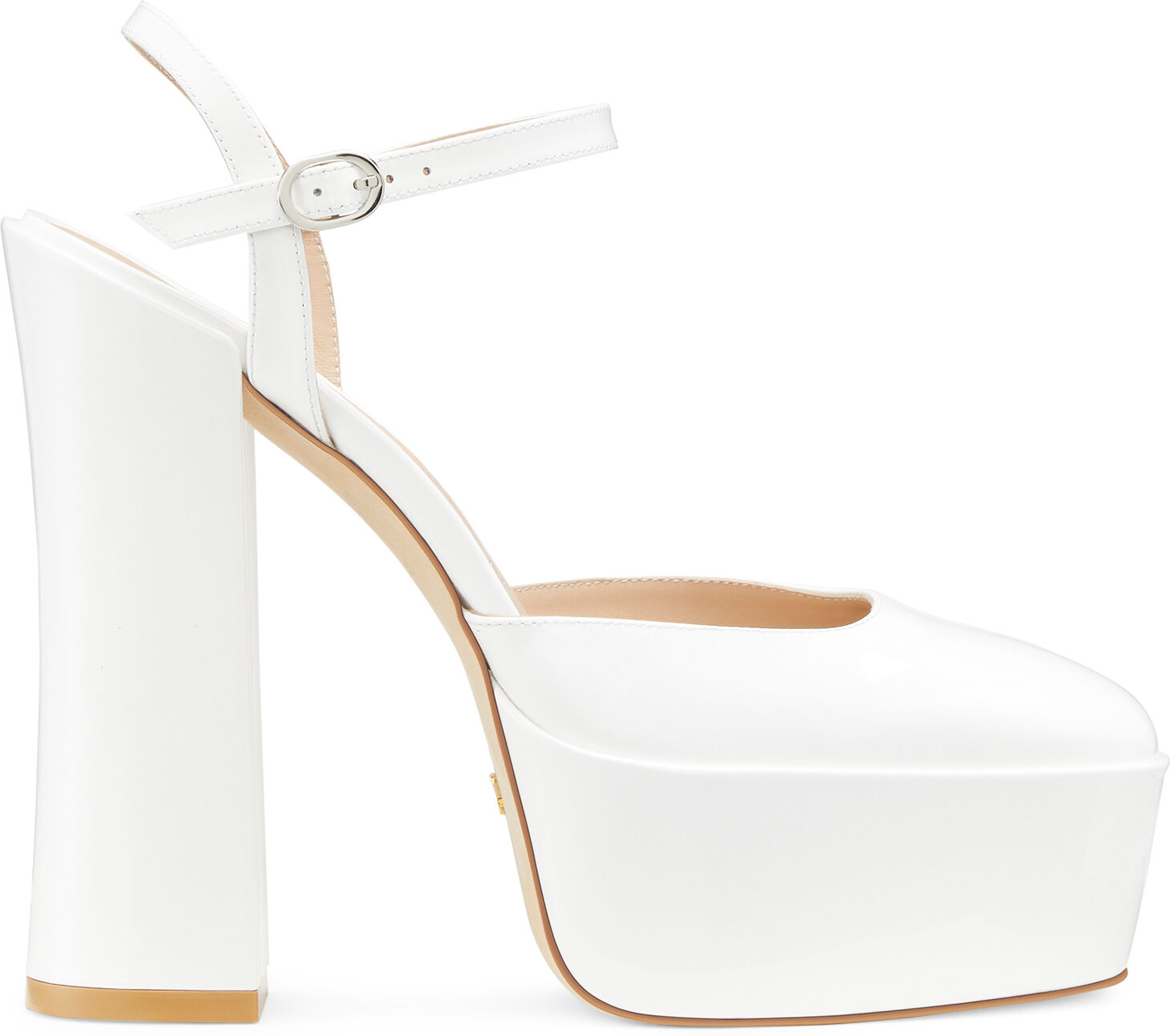 Stuart Weitzman Skyhigh 145 Ankle-strap Platform Pump - Donna  Bianco 39.5