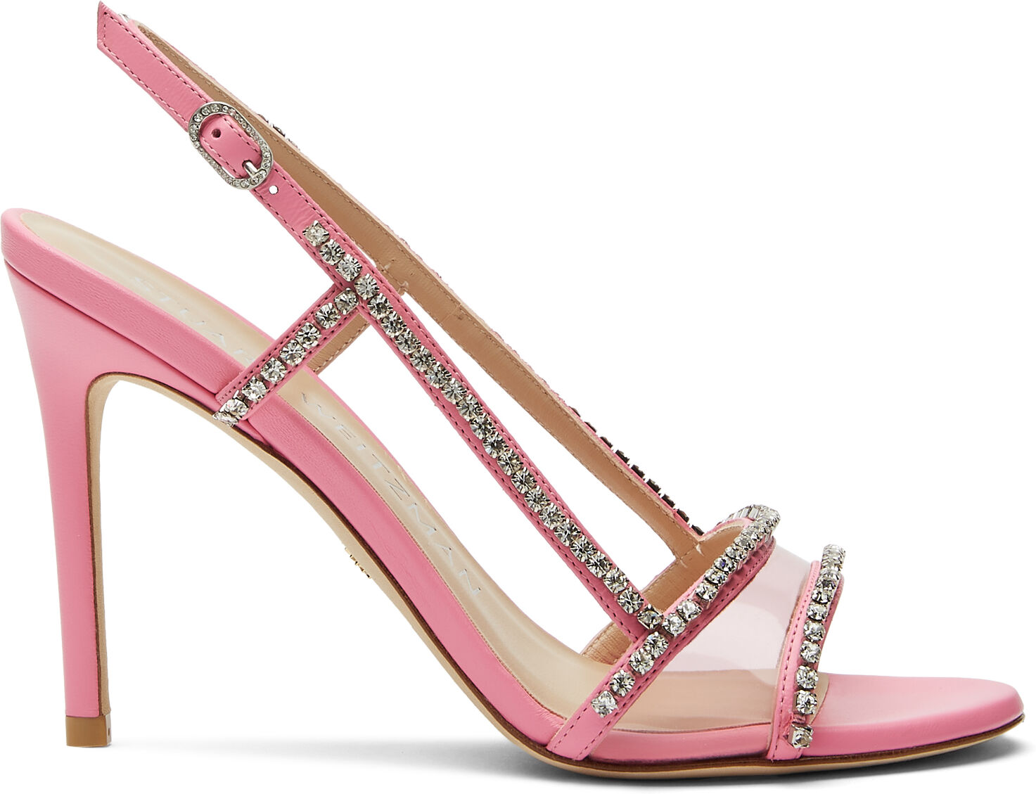 Stuart Weitzman Mondrian Glam 100 Sandal - Donna  Rosa 38.5