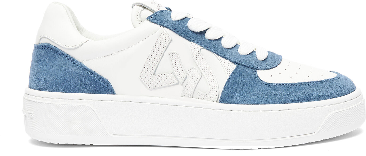 Stuart Weitzman Sw Courtside Monogram Sneaker - Donna Sneakers White/blue Steel 39