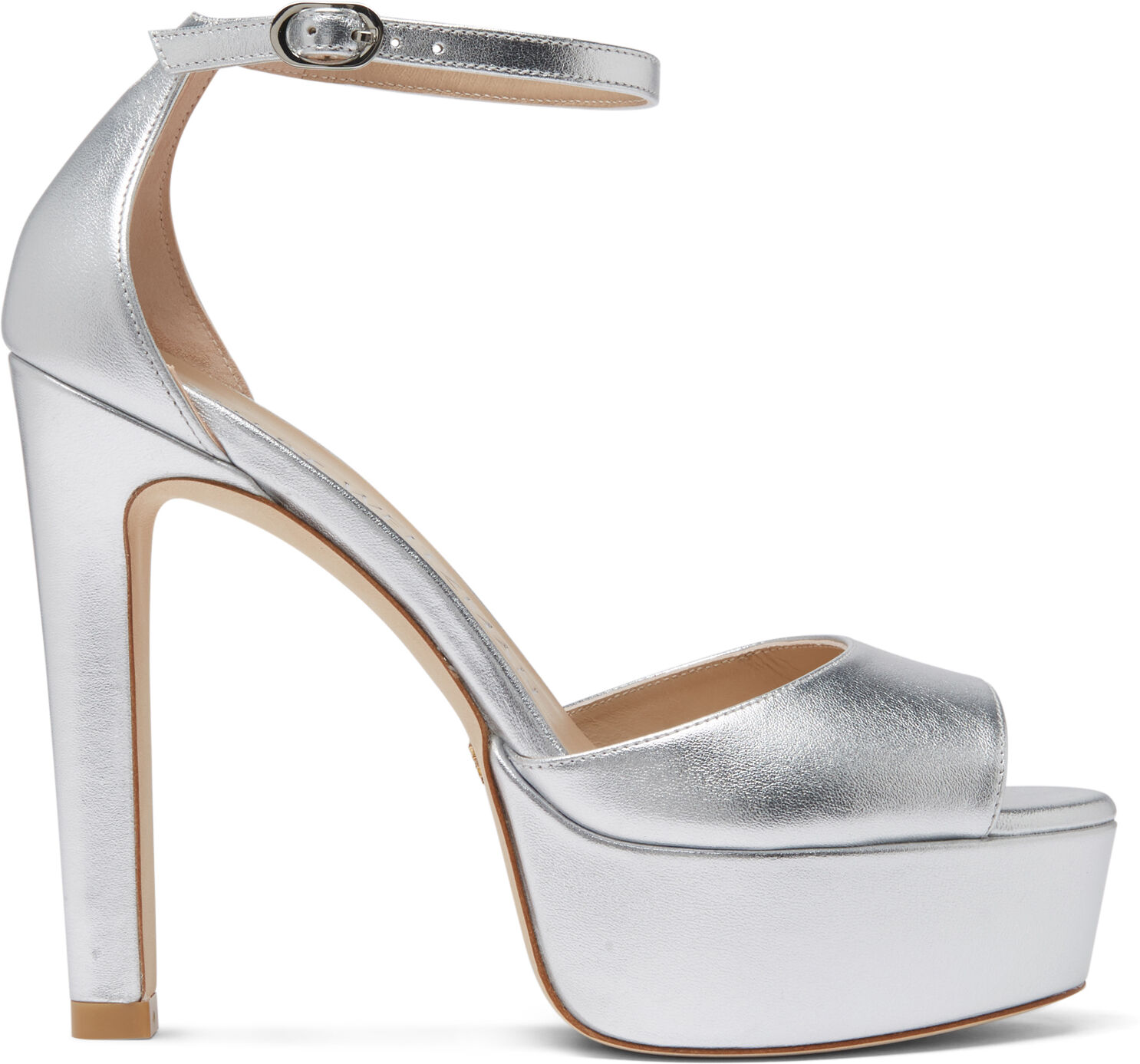 Stuart Weitzman Discoplatform Sandal - Donna Sandali Argento 39