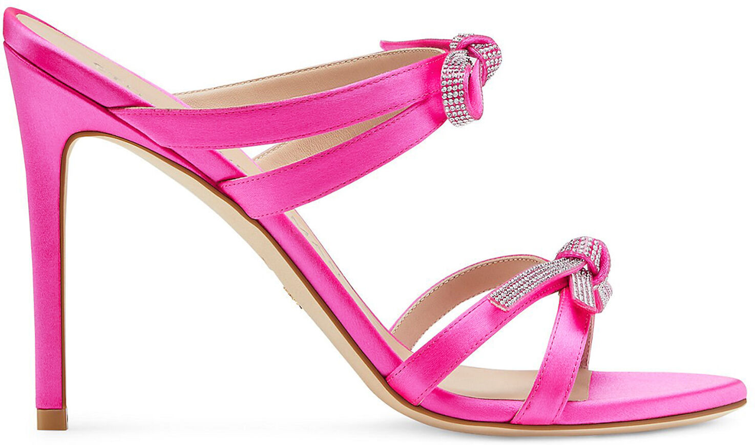 Stuart Weitzman Sw Bow 100 Slide - Donna  Rosa Fenicottero 41