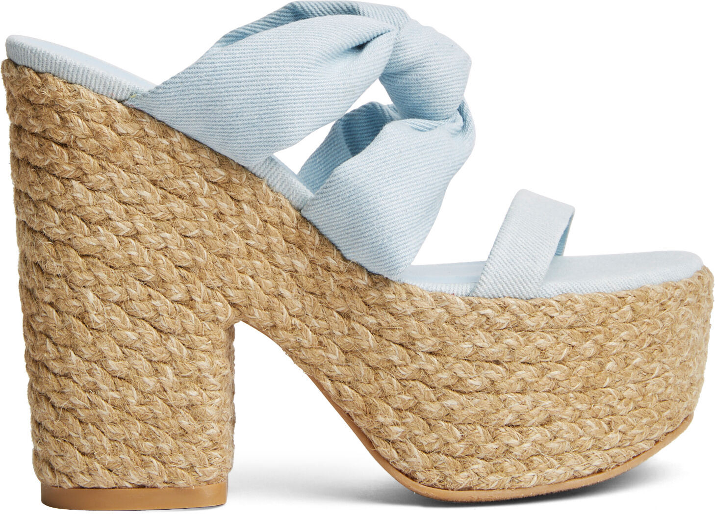 Stuart Weitzman Playa Sohigh 145 Knot Platform Slide - Donna  Denim 37.5