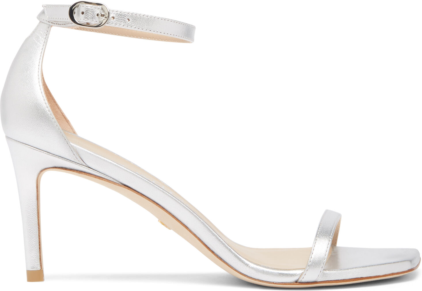 Stuart Weitzman Nudistcurve 75 Sandal - Donna Sandali Argento 36