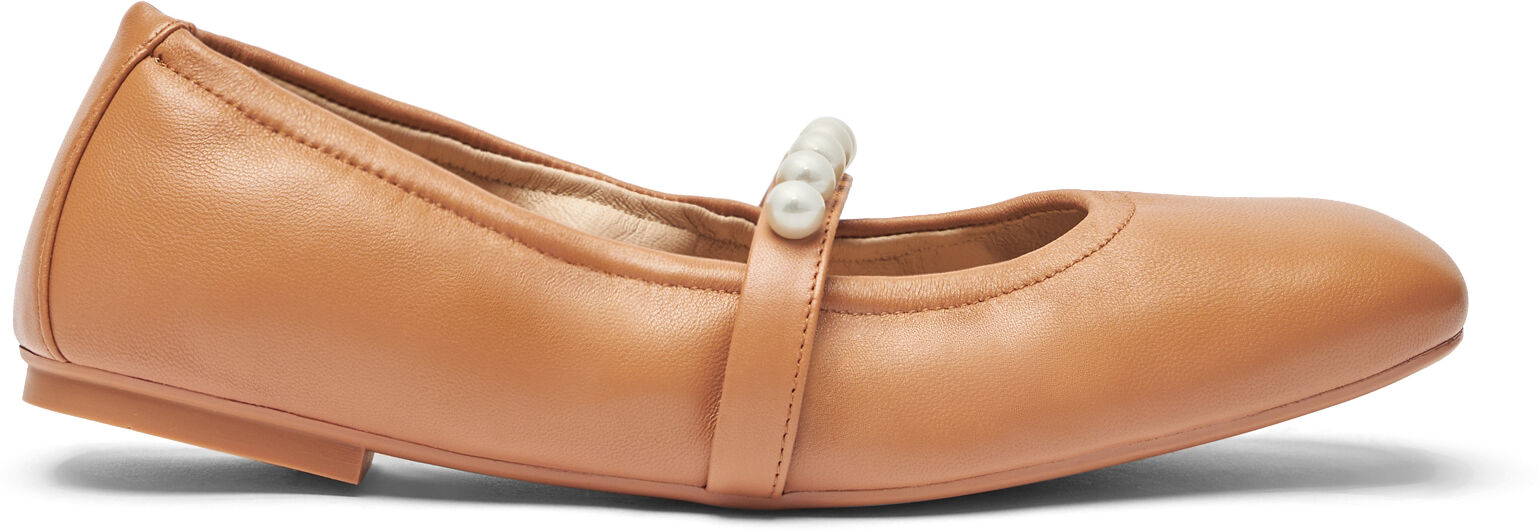 Stuart Weitzman Goldie Ballet Flat - Donna Mocassini E Scarpe Basse Tan 40.5