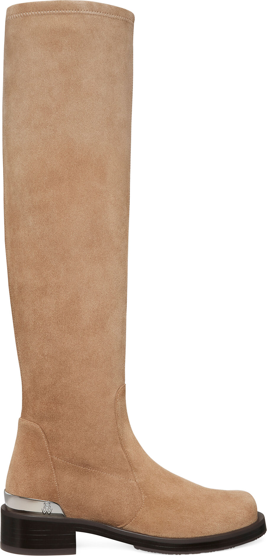 Stuart Weitzman Mercer Bold Sw Logo Slouch Boot - Donna Stivali E Stivaletti Khaki 37.5