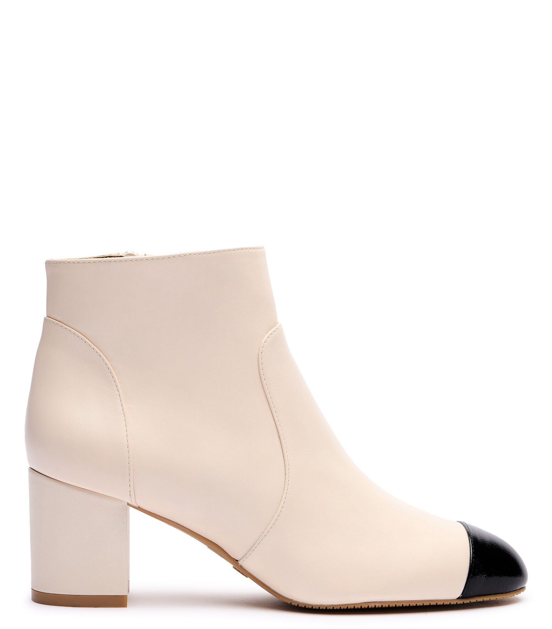 Stuart Weitzman Yuliana 60 Zip Ankle Bootie - Donna Stivali E Stivaletti Seashell/black 38