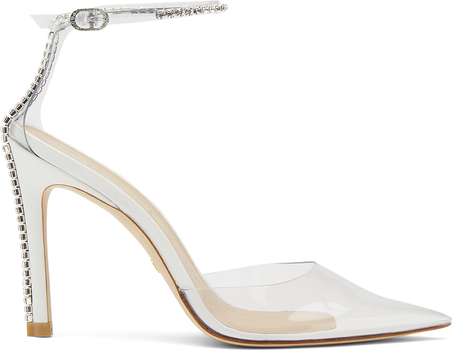 Stuart Weitzman Glam 100 Strap Pump - Donna  Bianco 38.5