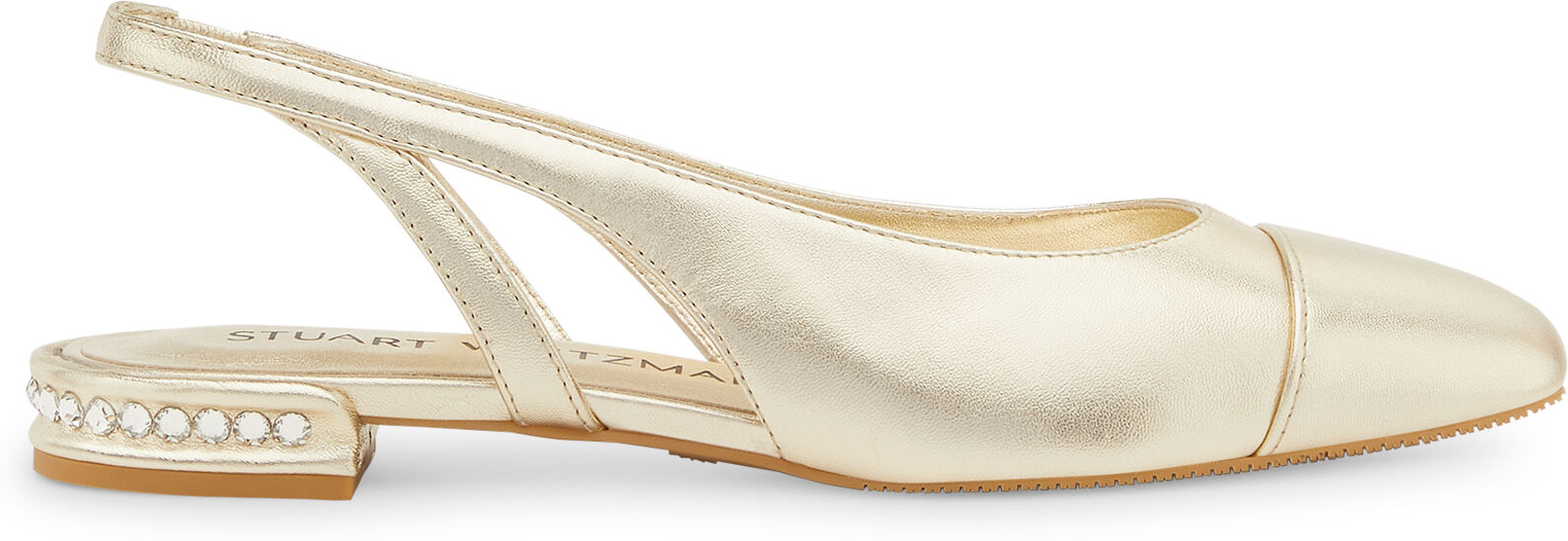 Stuart Weitzman Crystal Slingback - Donna Mocassini E Scarpe Basse Light Gold 39.5