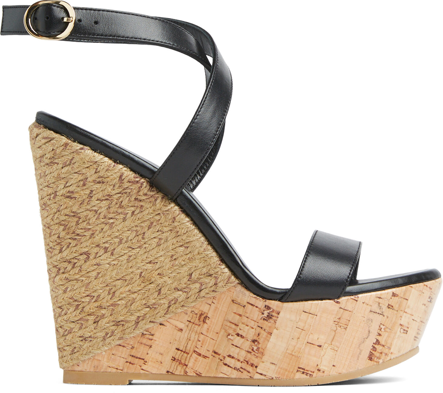 Stuart Weitzman 5050 Wedge Sandal - Donna  Nero 38.5