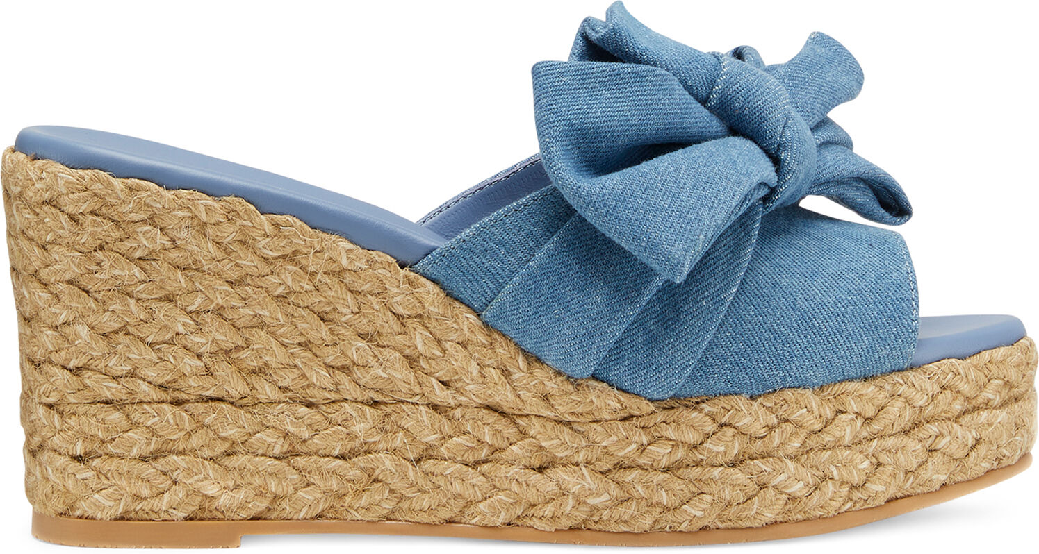 Stuart Weitzman Loveknot Espadrille Wedge Slide - Donna  Chiaro 38.5