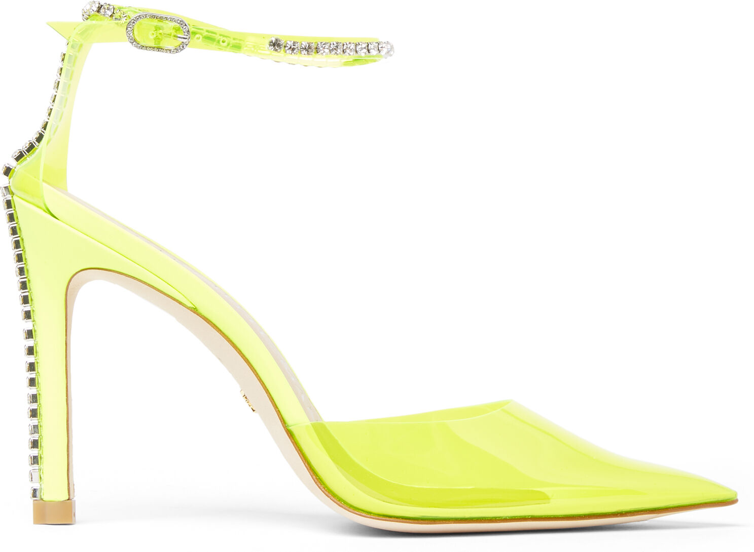 Stuart Weitzman Stuart Glam 100 Strap Pump - Donna  Giallo Fluo 37