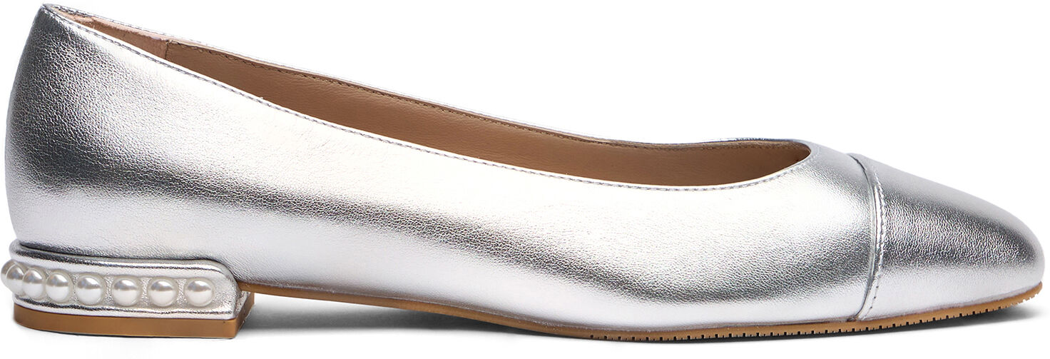 Stuart Weitzman Pearl Flat - Donna Mocassini E Scarpe Basse Silver 40