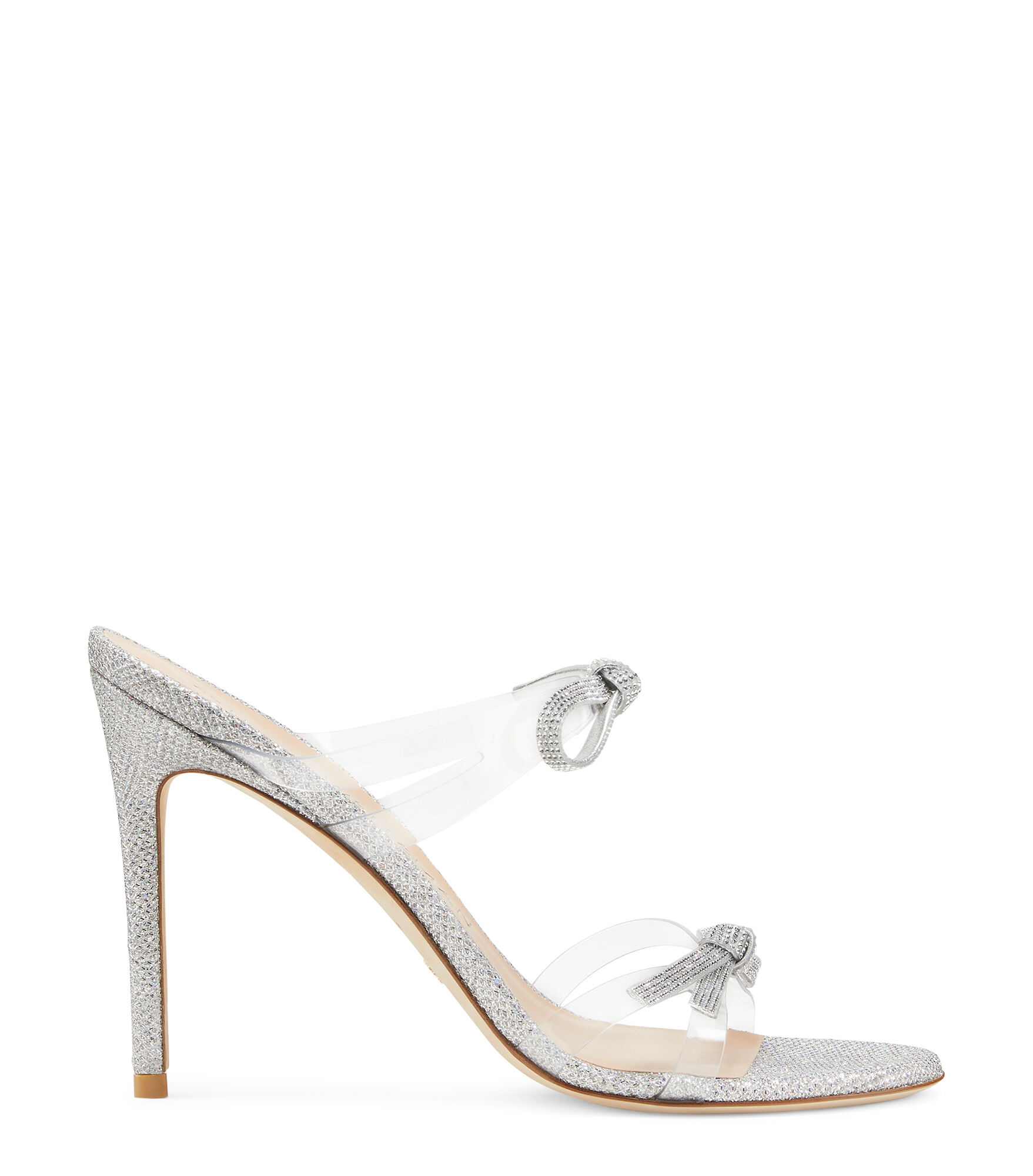 Stuart Weitzman Sw Bow 100 Slide - Donna  Cristallo 40