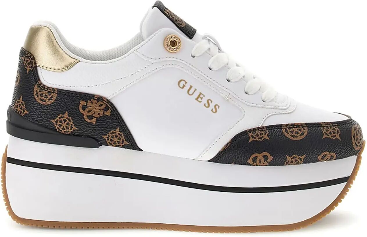 Guess Sneakers Bianche Donna BIANCO/MARRONE 36