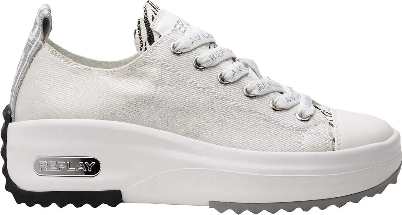 Replay Sneakers Bianche Donna BIANCO/ARGENTO 35