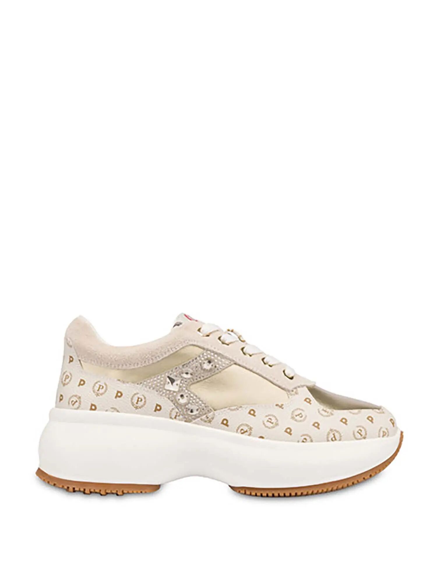 Pollini Sneakers Donna Colore Avorio/platino AVORIO/PLATINO 36