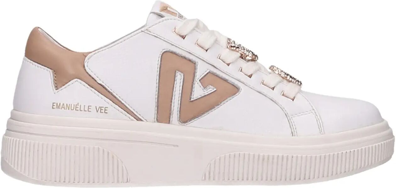 Emanuelle Vee Sneakers Bianche Donna BIANCO/BEIGE 35