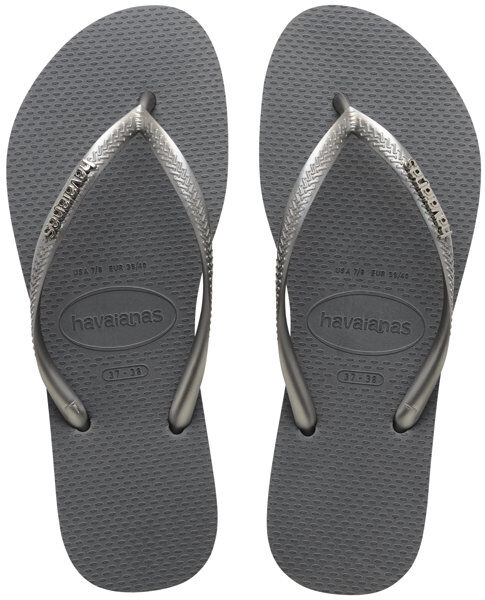 Havaianas Slim Logo Metallic - infradito - donna Grey 41/42 BR