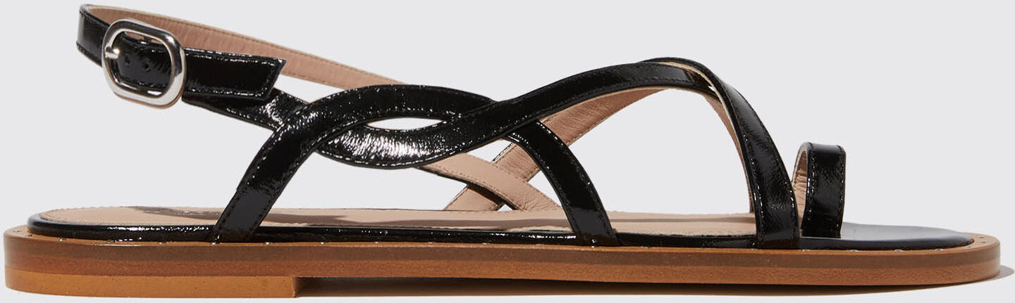 Scarosso Carol Black Patent - Donna Sandali Black - Patent Leather 39,5