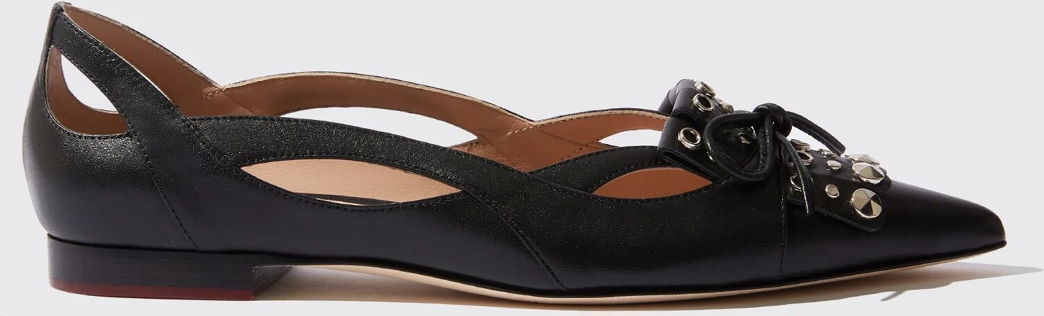 Scarosso Onyx Odyssey - Donna Ballerine Nero - Vitello 35