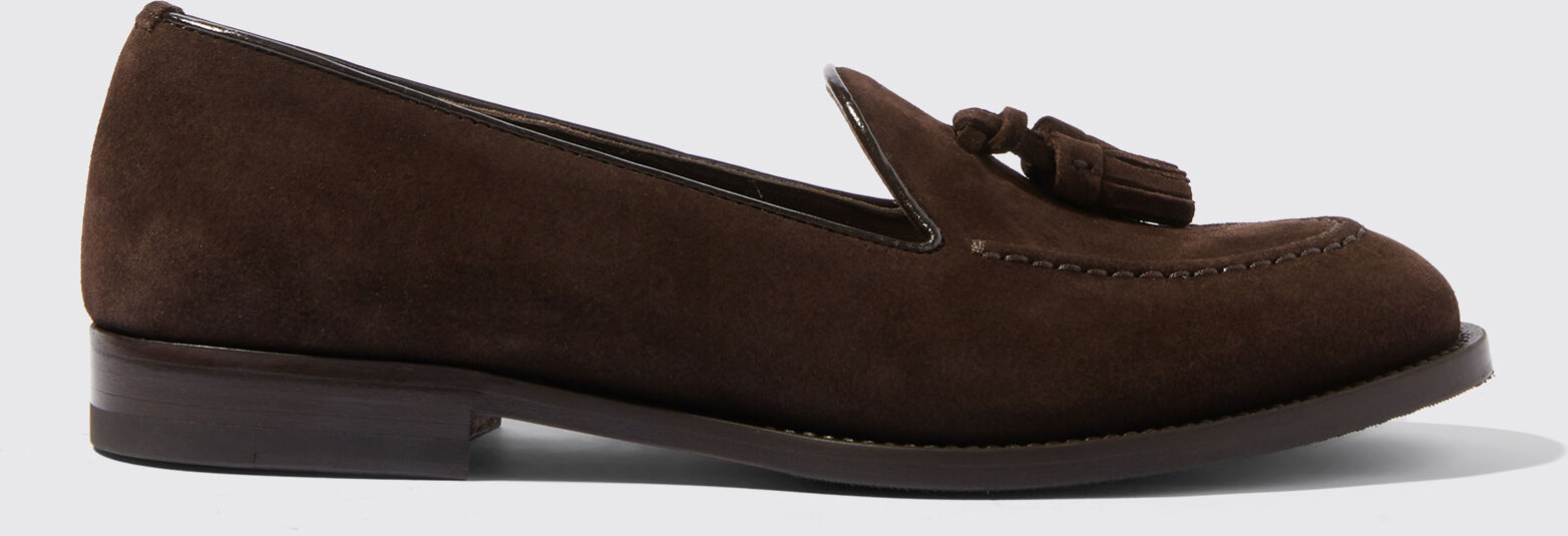 Scarosso Sienna Brown Suede - Donna Mocassini Brown - Suede 37