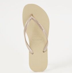 Havaianas Slim slipper met logo - Zand