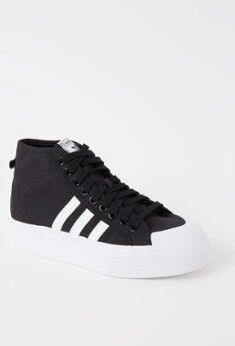 adidas Nizza platform sneaker van canvas - Zwart