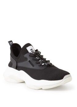 Steve Madden Match sneaker met gebreid bovenwerk - Zwart