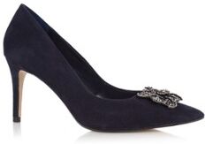 Dune London Betti pump van suède - Donkerblauw