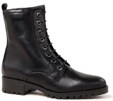 Dune London Prestone biker boot van leer - Zwart