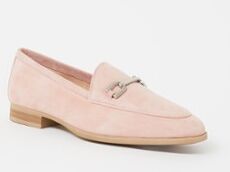 Unisa Boston loafer van leer - Lichtroze