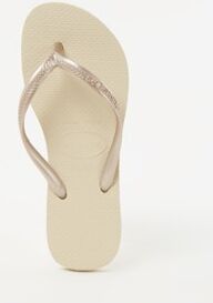 Havaianas Slim slipper met logo - Beige