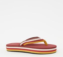 Isabel Marant Playa slipper met streepprint - Bordeauxrood