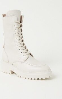 Nubikk Fae Aubine biker boot van leer - Beige