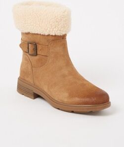 UGG Harrison Cuff enkellaarsje met suède details - Camel