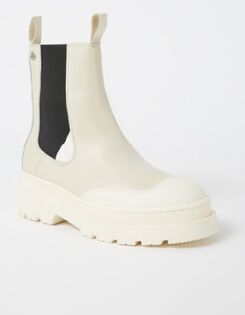 Scotch & Soda Aubri chelsea boot van leer - Ivoor