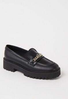 Tommy Hilfiger Loafer van leer - Zwart