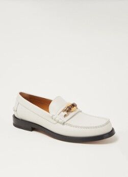 Gucci Loafer van leer met bamboo horsebit - Gebroken wit