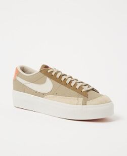 Nike Blazer sneaker van leer en suède - Lichtbruin