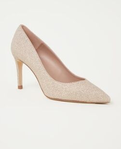 L.K.Bennett Floret pumps van leer met glitterprint - Goud