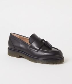 L.K.Bennett Elena loafer van leer - Zwart