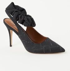 Kurt Geiger Countess slingback met strass - Zwart