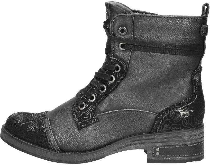 Mustang - Dames Veterschoenen  - Zwart - Size: 38 - female