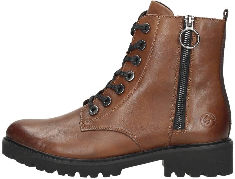 Remonte - Veterschoenen Hoog  - Cognac - Size: 44 - female