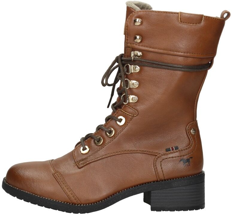 Mustang - Veterschoenen Hoog  - Cognac - Size: 43 - female