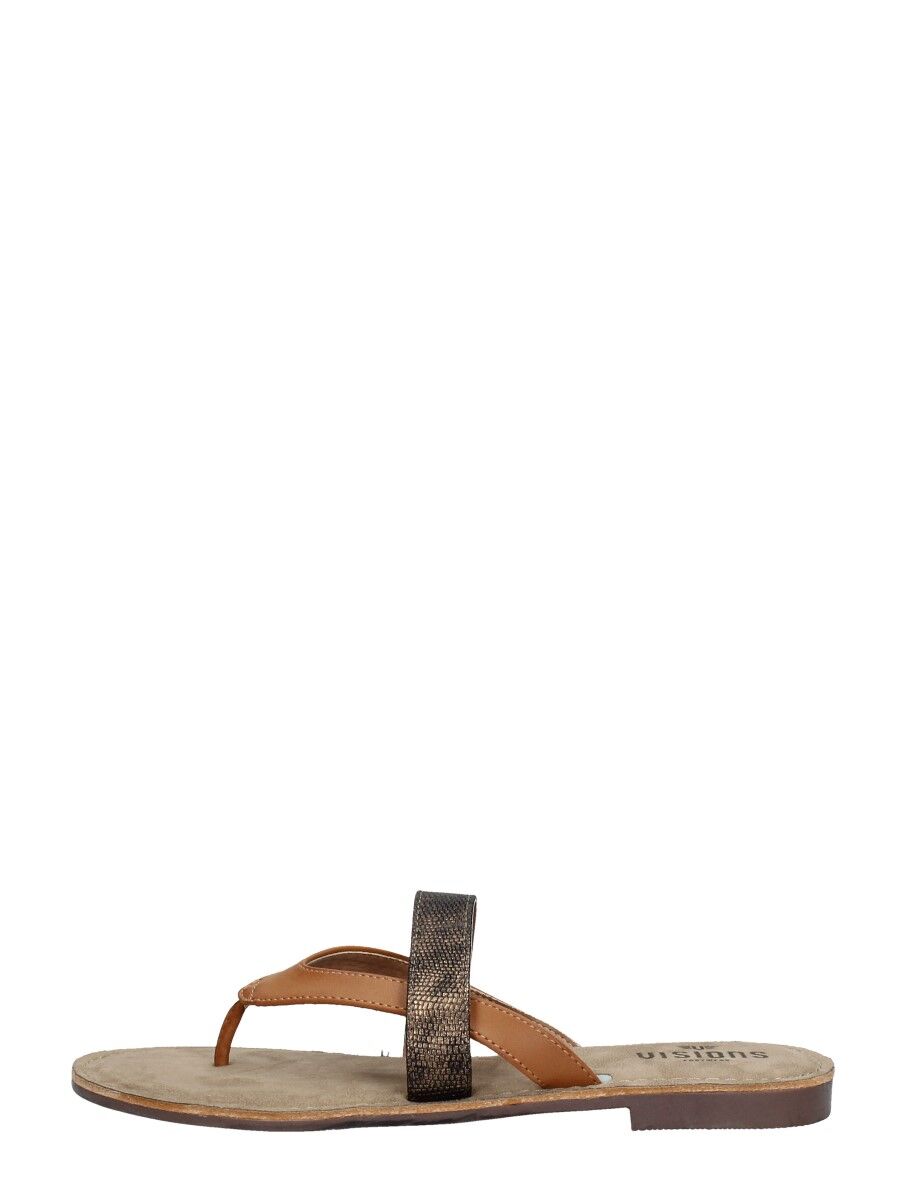 Visions - Dames Slippers  - Cognac - Size: 41 - female