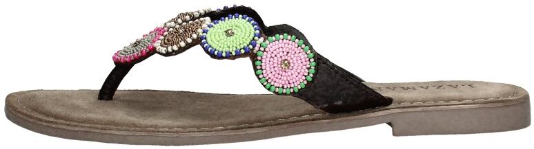 Lazamani - Dames Teenslippers  - Donkerbruin - Size: 38 - female